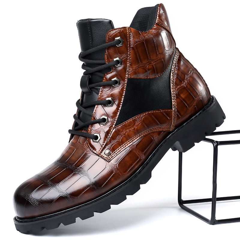 Sierra | Botas de Cuero con Diseño de Cocodrilo