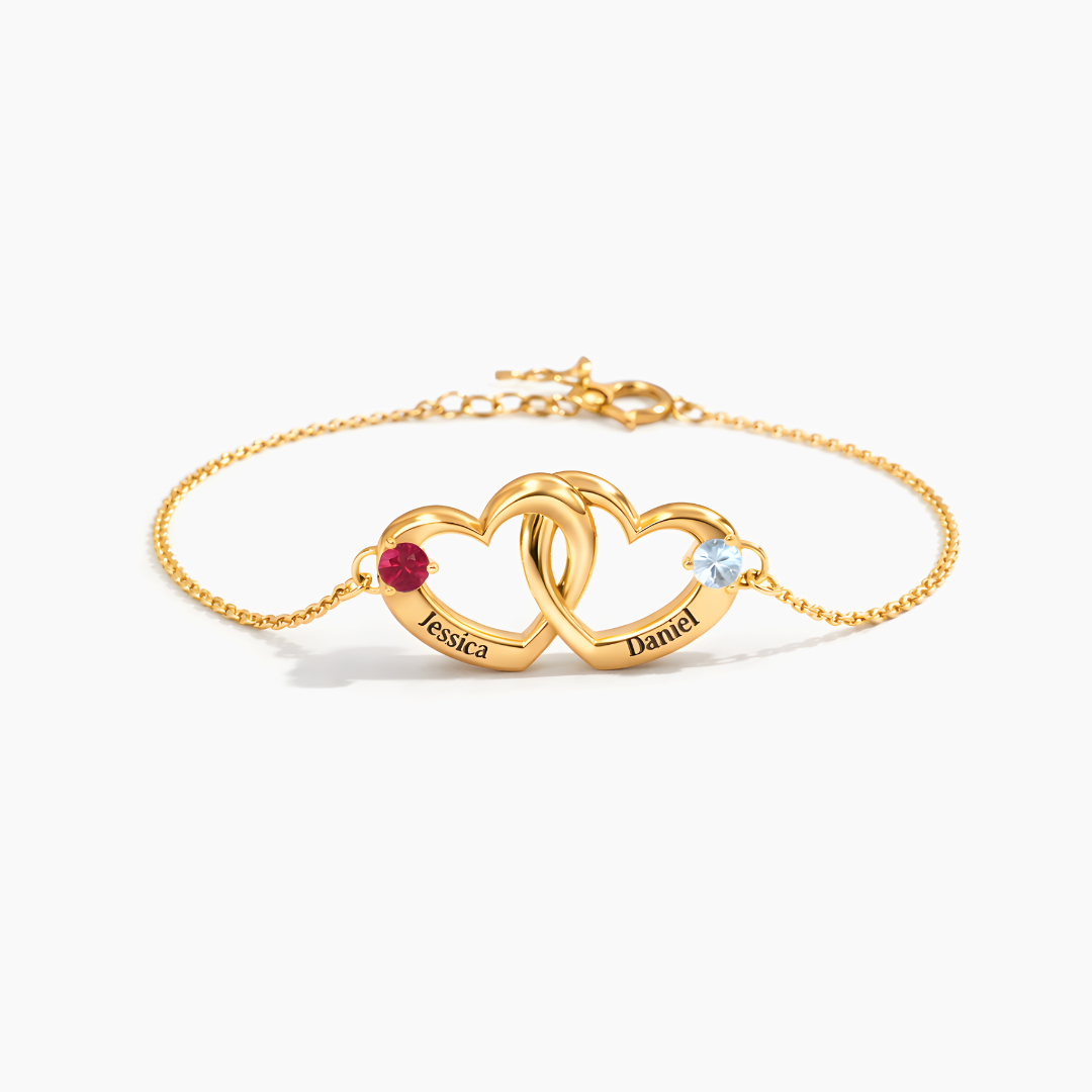 ÉCLAT | Pulsera Corazones Entrelazados