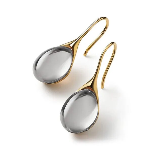 ÉCLAT | Aretes de Cristal en Oro y Plata