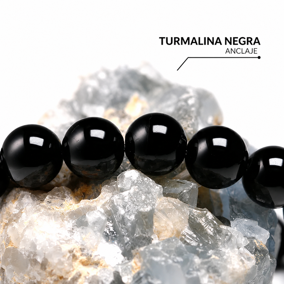 ÉCLAT | Rembrandt™ | Pulsera de Turmalina Negra Natural de Protección
