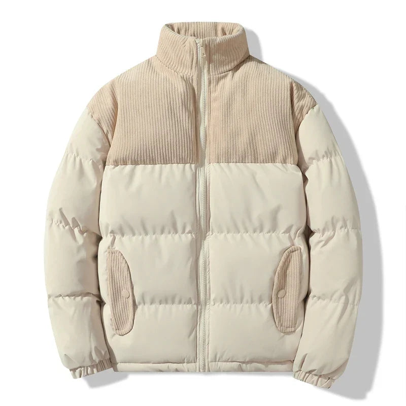 Chaqueta unisex acolchada con detalles de pana - Aiden
