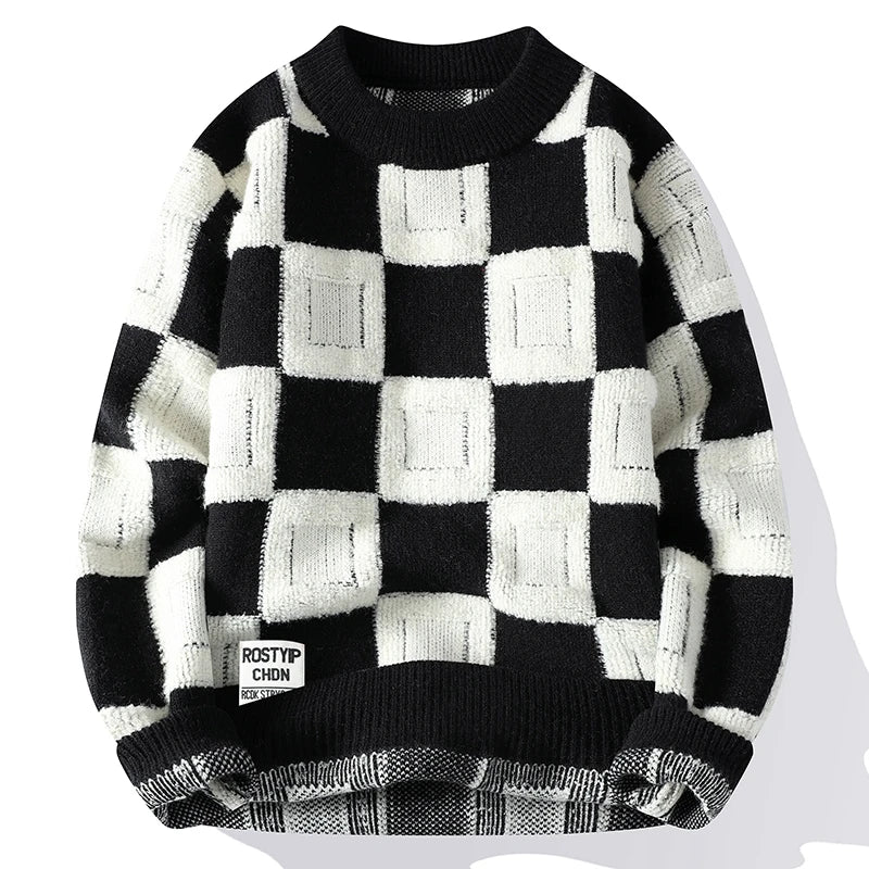TRAMA™ | Suéter Oversize Vintage de Punto