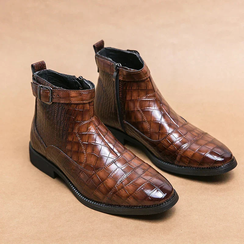 Sierra | Botas de Cuero con Hebilla Decorativa