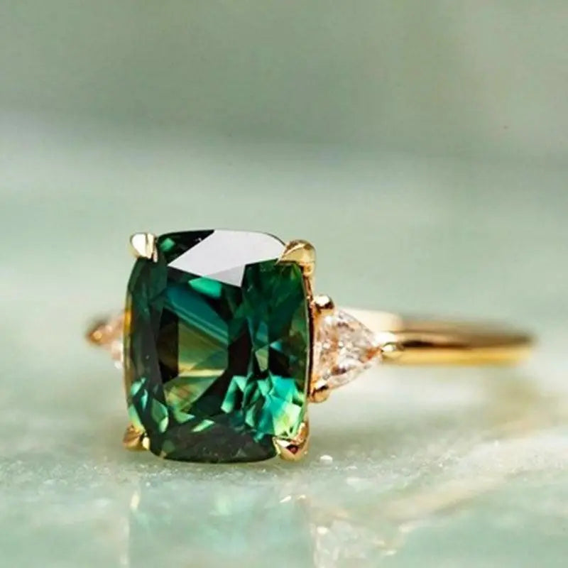 ÉCLAT | Anillo De Oro Con Piedra Preciosa Verde