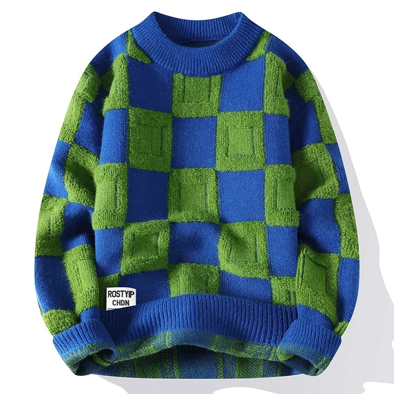 TRAMA™ | Suéter Oversize Vintage de Punto