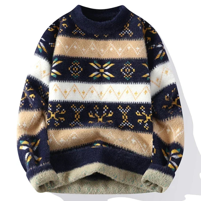 TRAMA™ | Suéter Vintage de Cachemira con Estampado