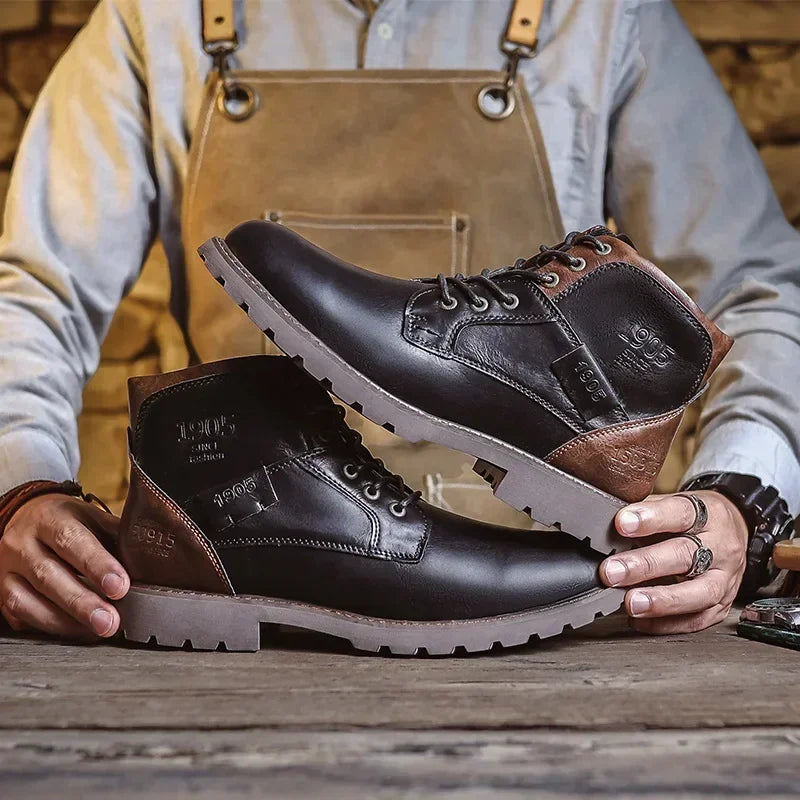 Sierra | Botas Casuales de Cuero Estilo Clásico Británico
