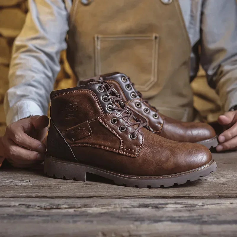 Sierra | Botas Casuales de Cuero Estilo Clásico Británico