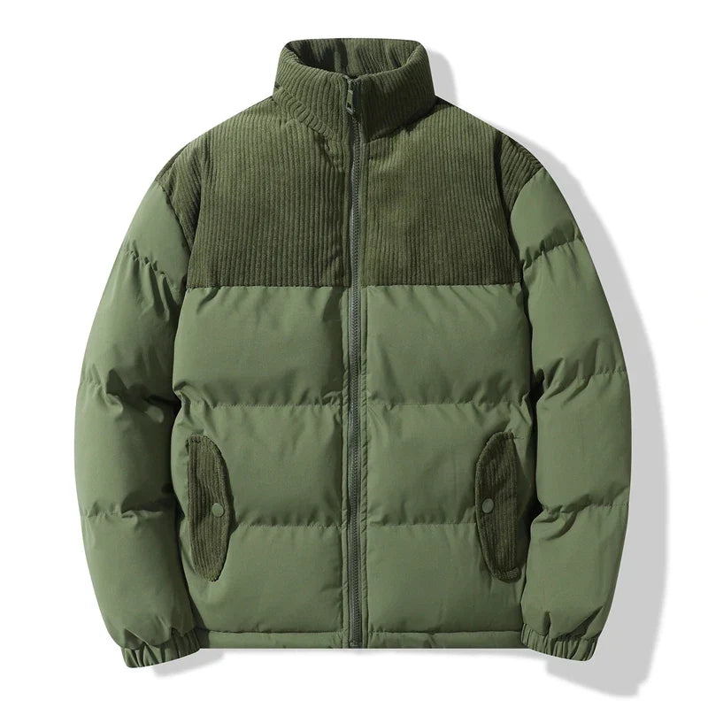 Chaqueta unisex acolchada con detalles de pana - Aiden