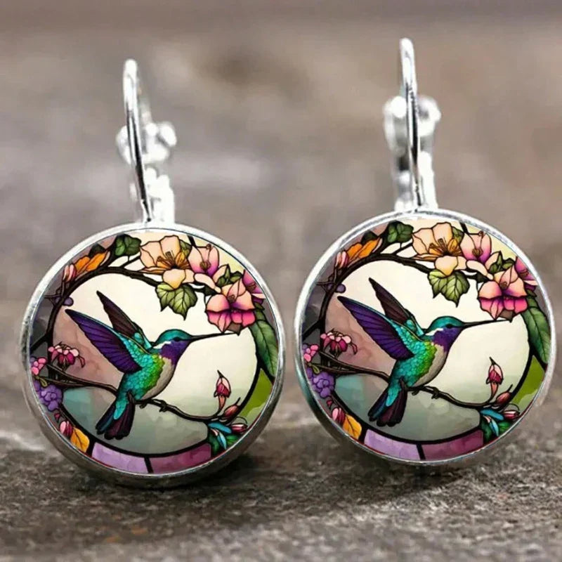 ÉCLAT | Collar Con Colgante De Cristal En Forma De Colibrí Con Cúpula
