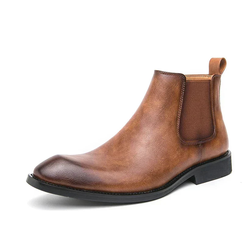 Sierra | Botas Tipo Botín de Cuero con Cierre