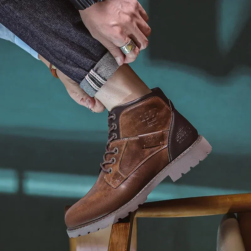 Sierra | Botas Casuales de Cuero Estilo Clásico Británico