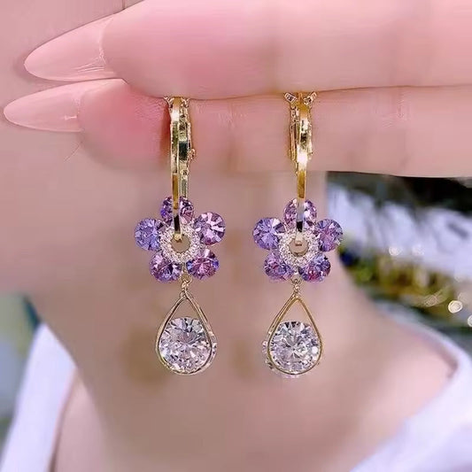 ÉCLAT | Bella™ | Pendientes 'Flor de Amatista' (Oferta 2x1)