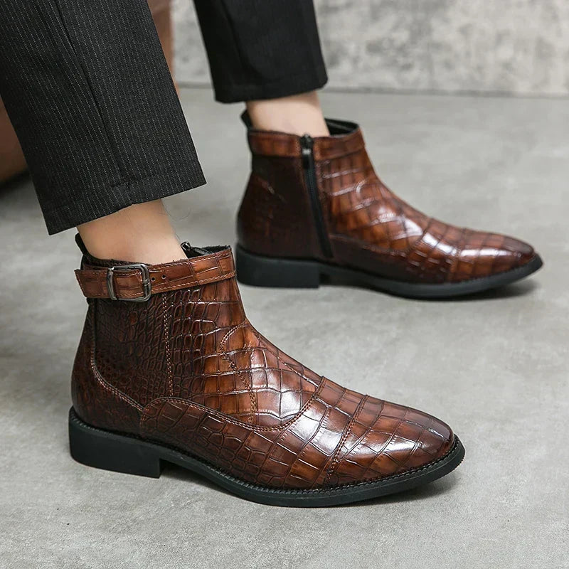 Sierra | Botas de Cuero con Hebilla Decorativa