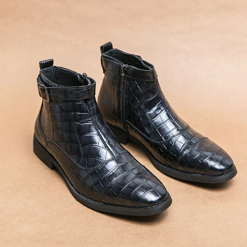 Sierra | Botas de Cuero con Hebilla Decorativa