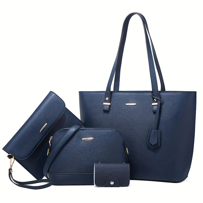 MEZTLI™ – Set Amelia de 4 bolsos de cuero vegano