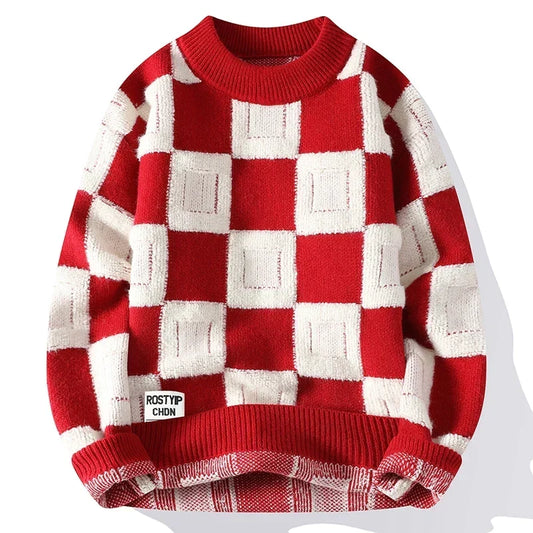 TRAMA™ | Suéter Oversize Vintage de Punto