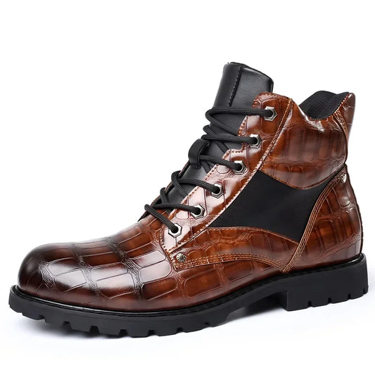 Sierra | Botas de Cuero con Diseño de Cocodrilo