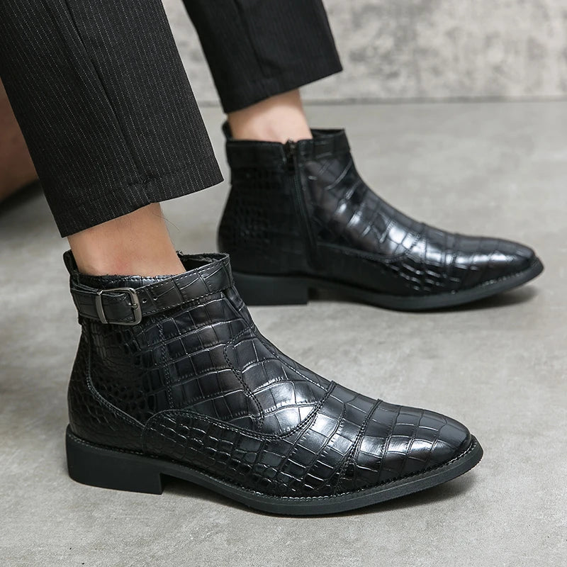 Sierra | Botas de Cuero con Hebilla Decorativa