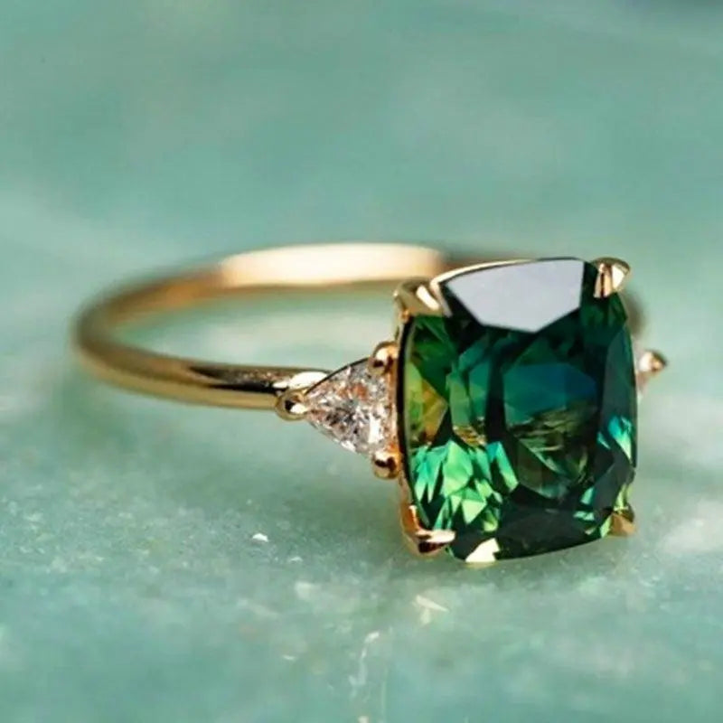 ÉCLAT | Anillo De Oro Con Piedra Preciosa Verde
