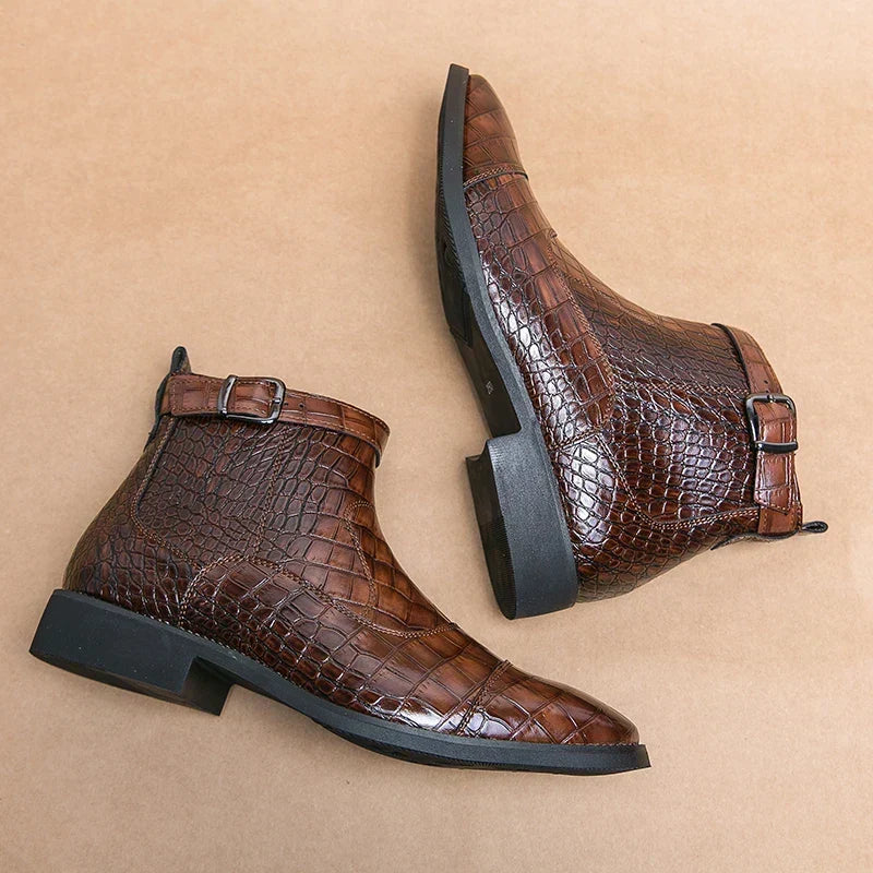 Sierra | Botas de Cuero con Hebilla Decorativa