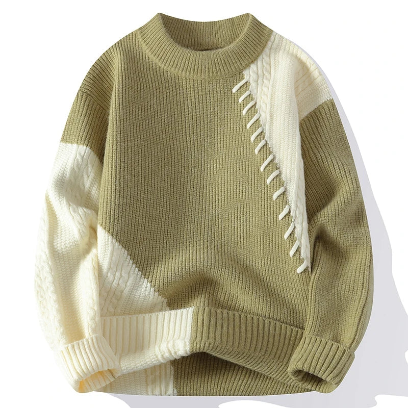 TRAMA™ | Suéter Patchwork Casual