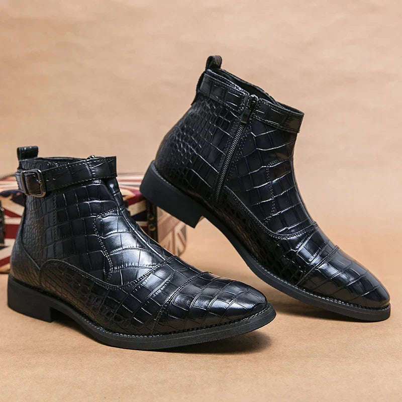 Sierra | Botas de Cuero con Hebilla Decorativa