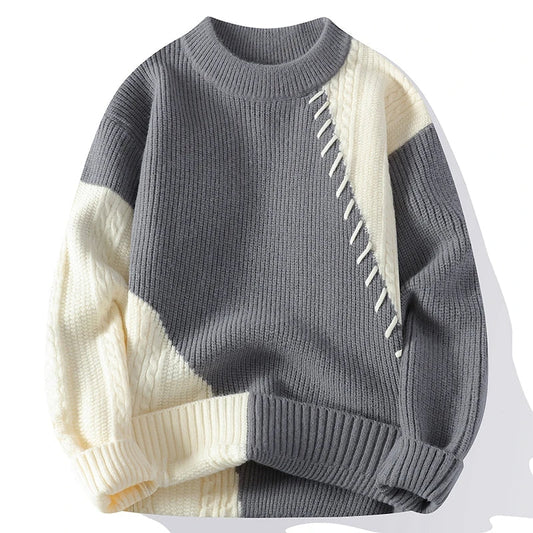 TRAMA™ | Suéter Patchwork Casual