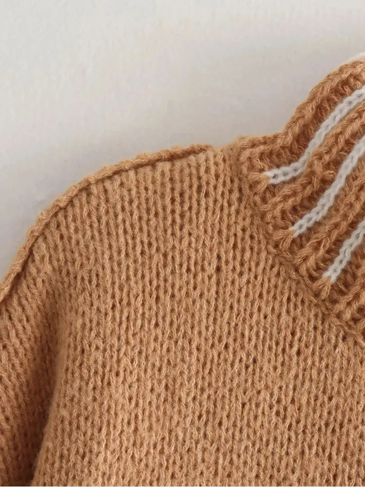 Karin - Jersey vintage con cuello alto