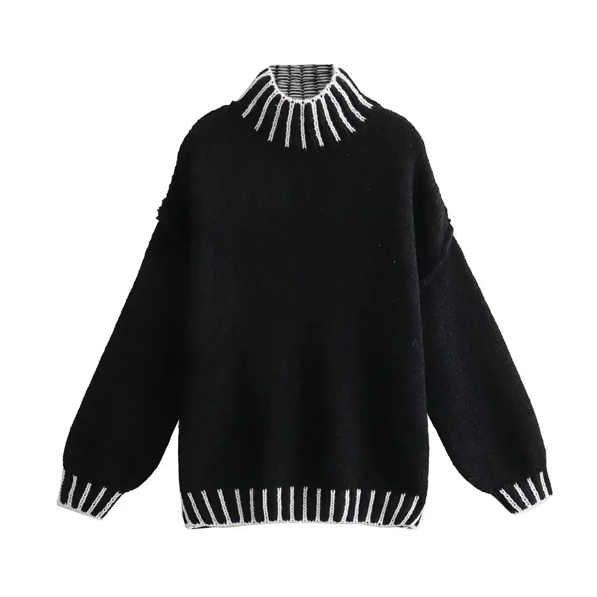 Karin - Jersey vintage con cuello alto