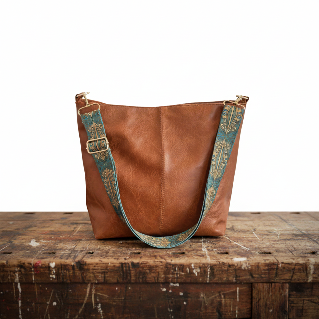 MEZTLI™ – Bolso Tamar de cuero vegano vintage
