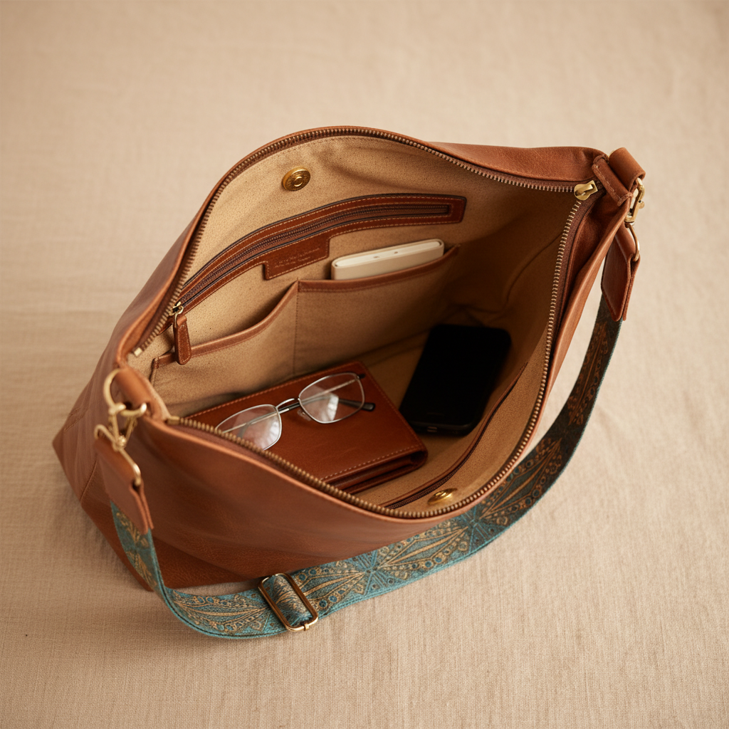 MEZTLI™ – Bolso Tamar de cuero vegano vintage