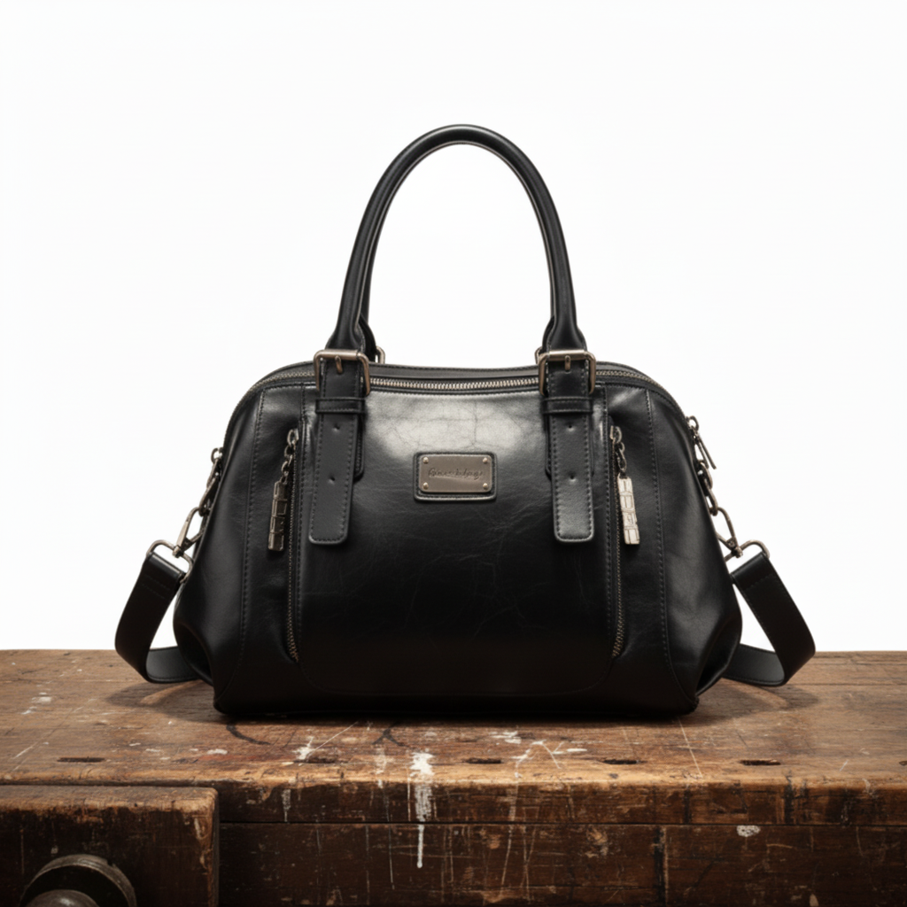 MEZTLI™ – Bolso cubo Alma de cuero vegano rojo