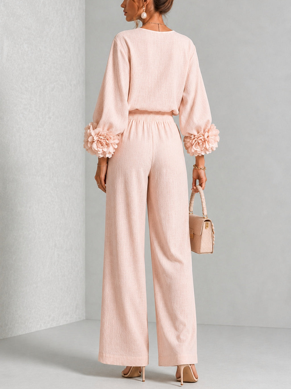 Eli™ | Conjunto elegante de dos piezas con mangas de flores