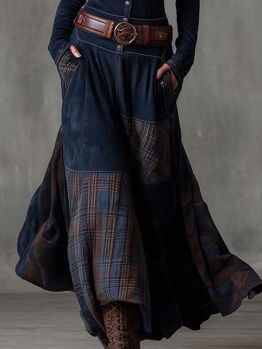 Livia™ | Vestido maxi efecto ante con cinturón