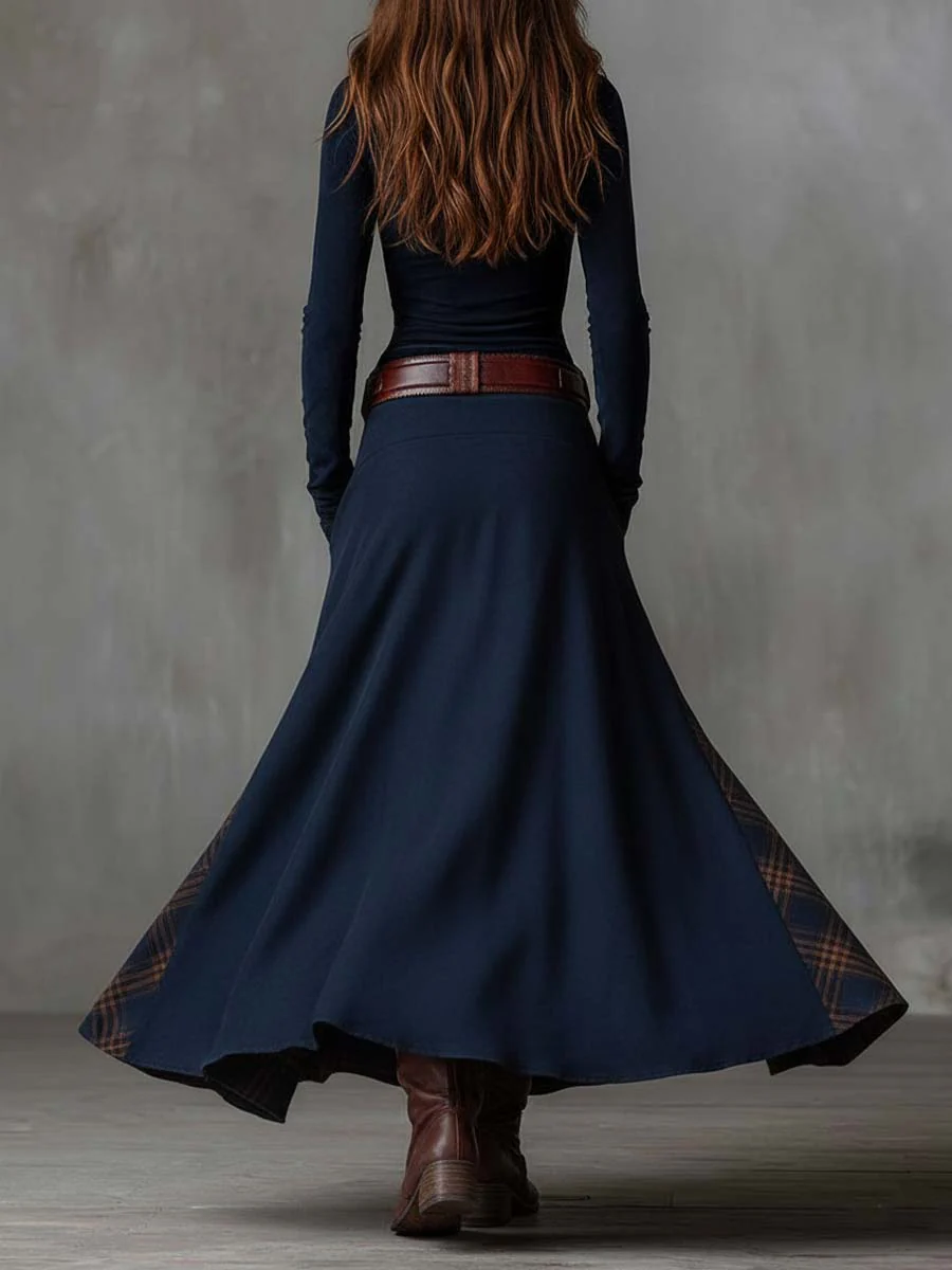 Livia™ | Vestido maxi efecto ante con cinturón