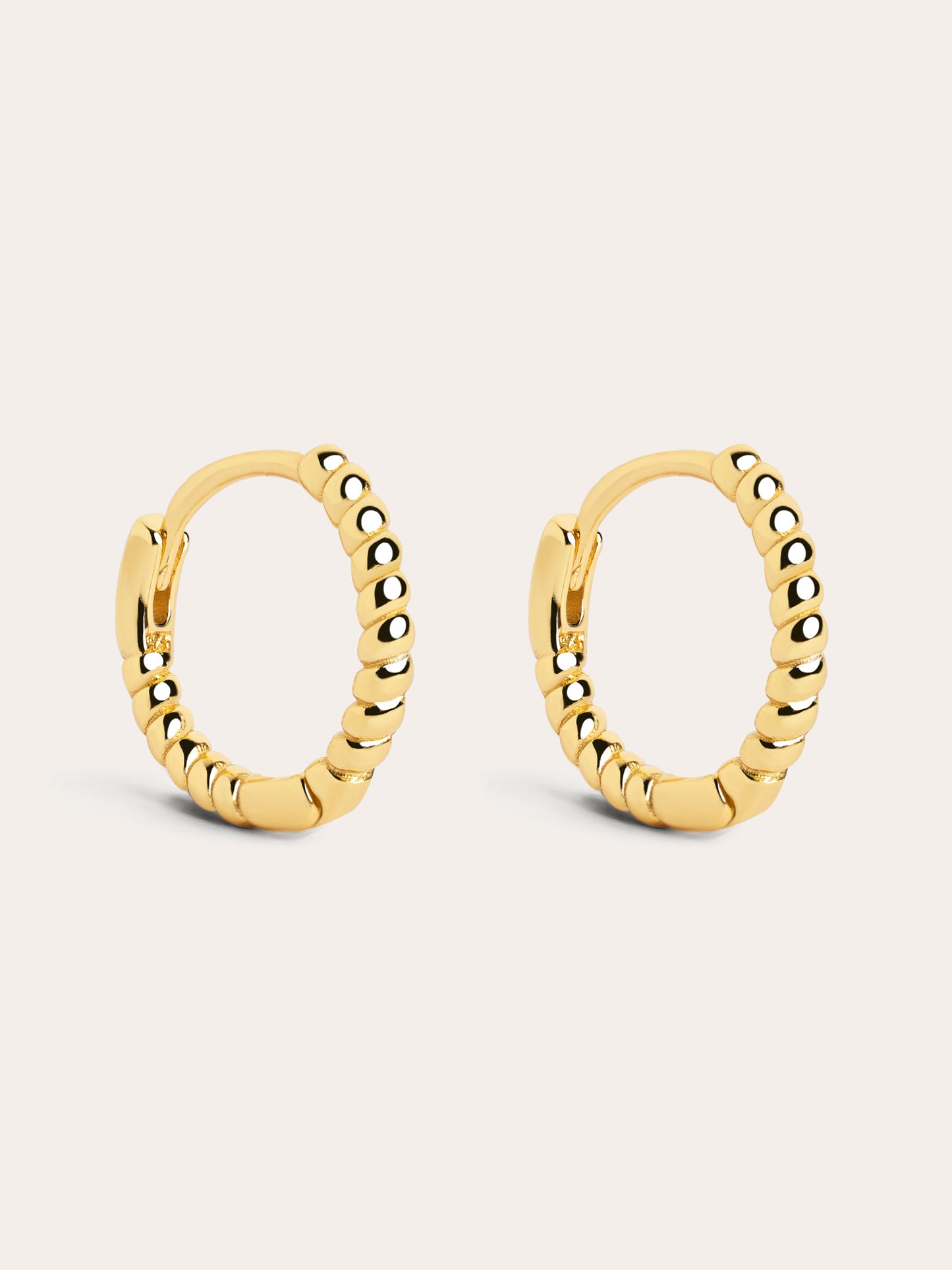 Pendientes Aro Twist Plata Baño Oro