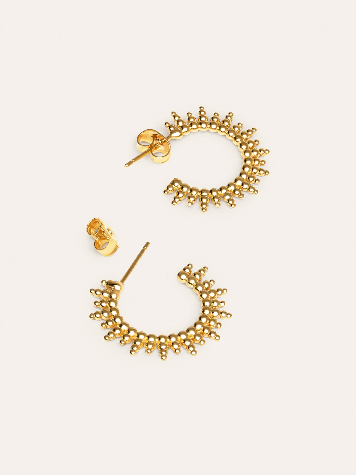 Pendientes Pebbles Sun Baño Oro