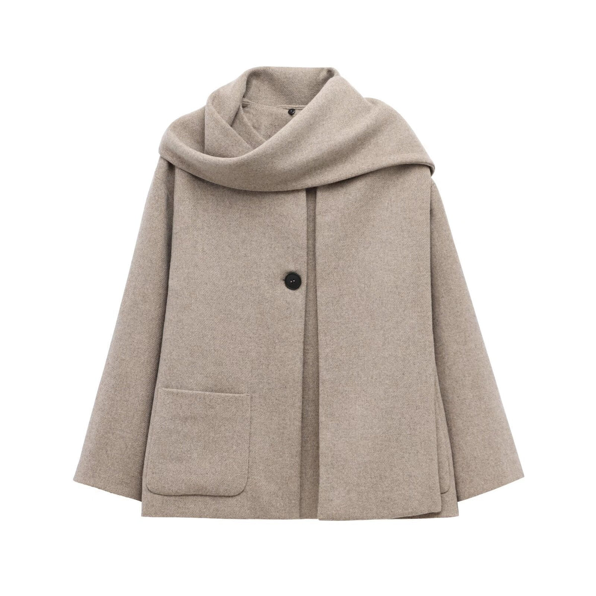 Abrigo para mujer estilo francés con cuello envolvente - Nèora