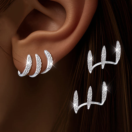 ÉCLAT | Pendientes Elegantes con Strass de Tres Garras