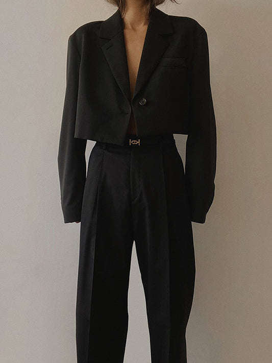 Blazer cropped de mujer estilo sastre - Selina