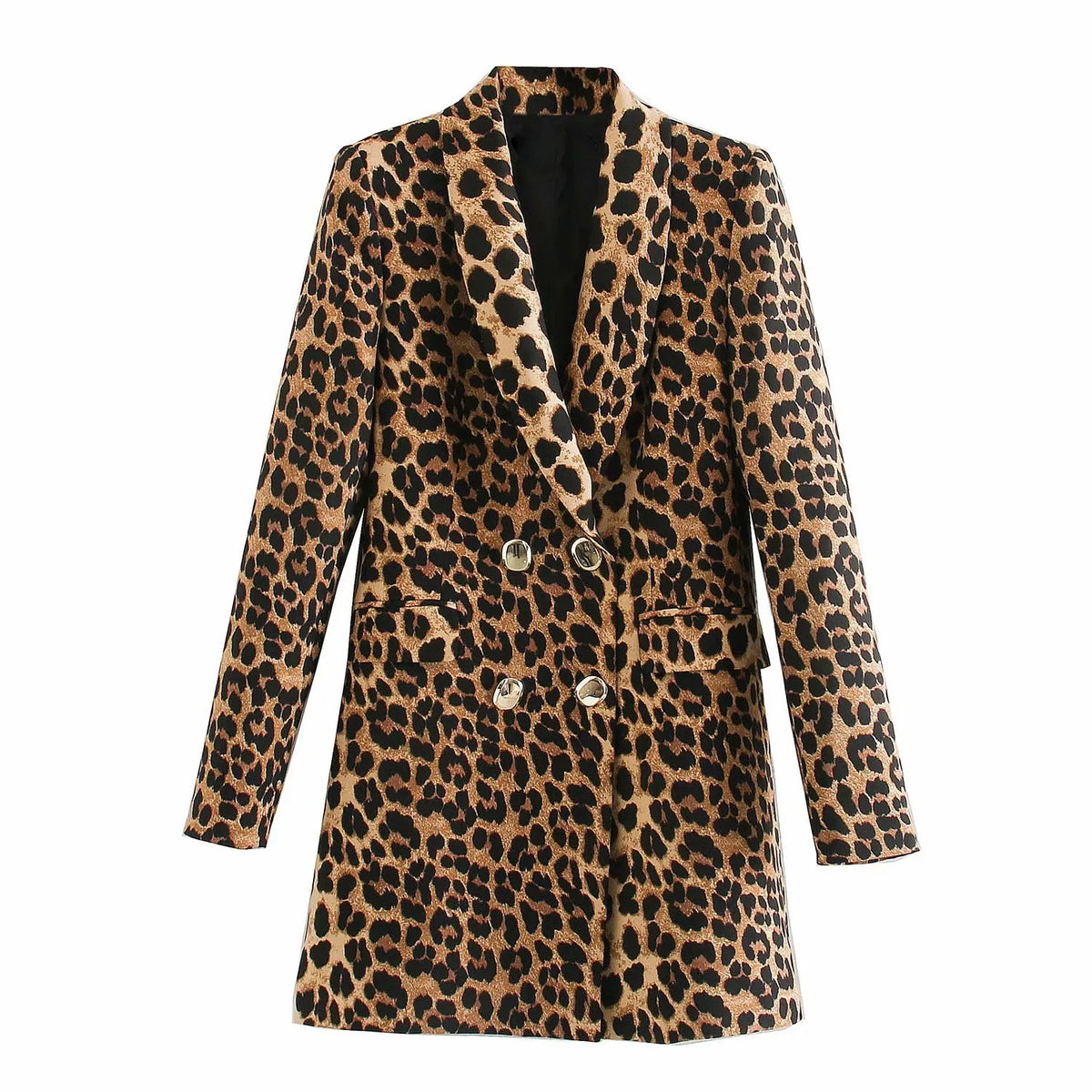 Blazer largo para mujer con estampado de leopardo - Luise