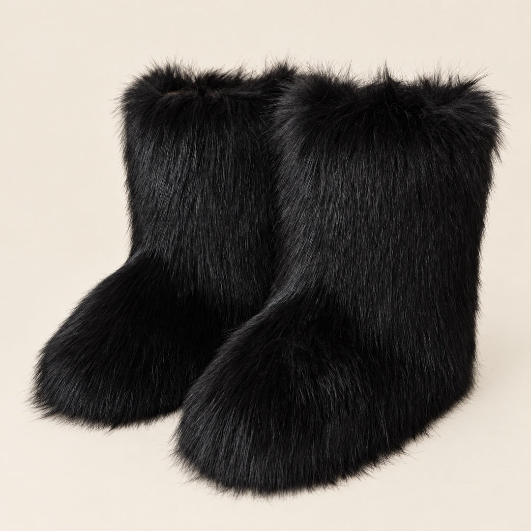 Botas de Pelo Sintético – Negro