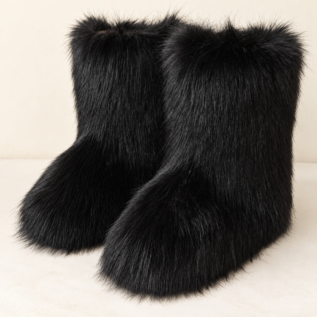Botas de Pelo Sintético – Negro