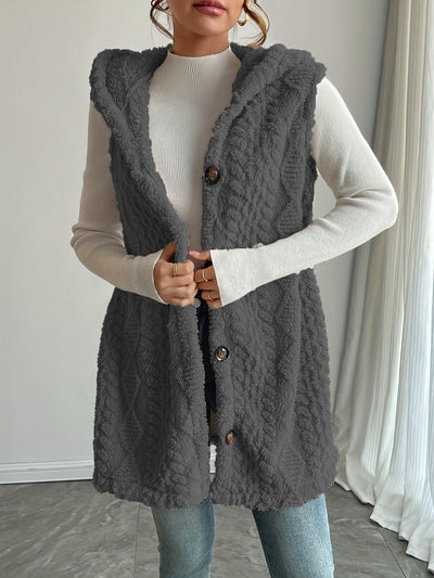 Chaleco Aria en gris, con botones por delante