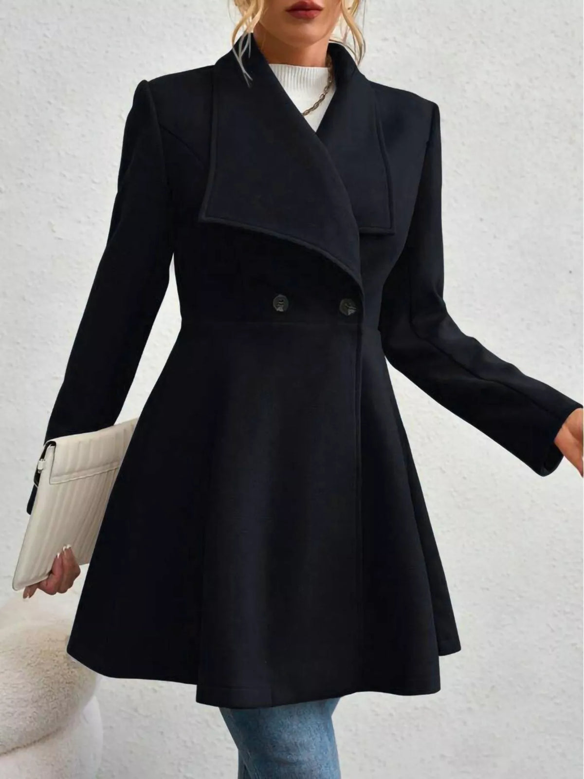 Abrigo largo y elegante para mujer - Evarine