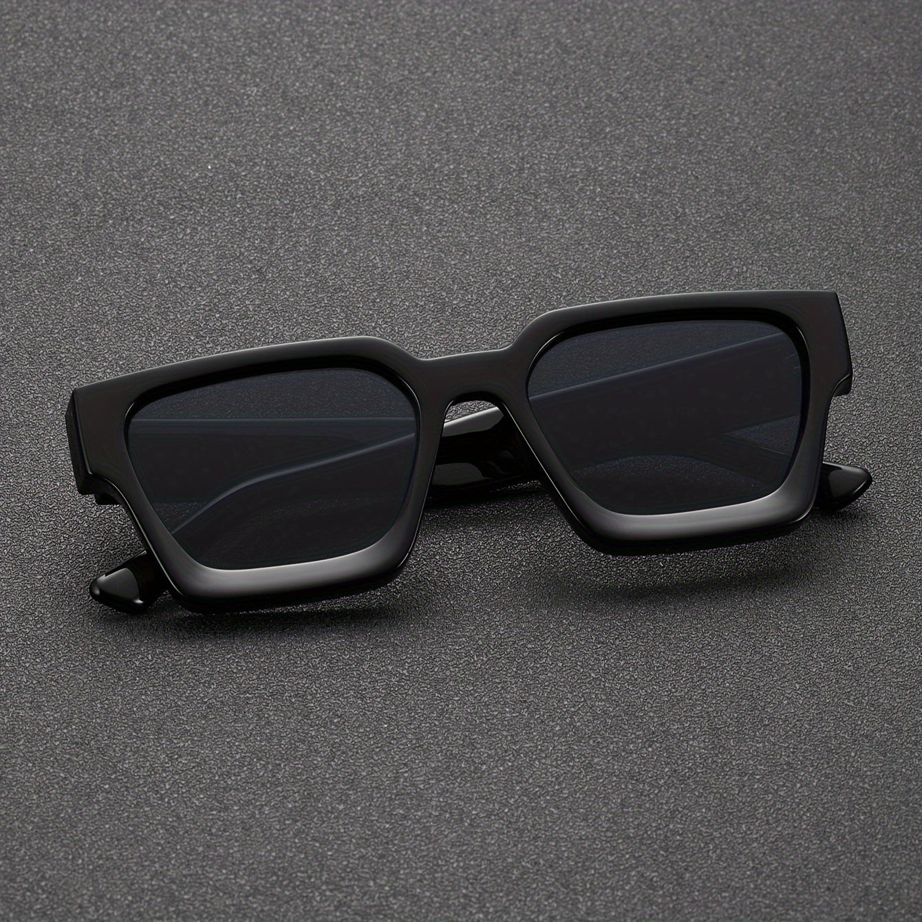 Gafas de sol para mujer blancas y grises - Montura cuadrada gruesa versátil estilo Y2K para hombre