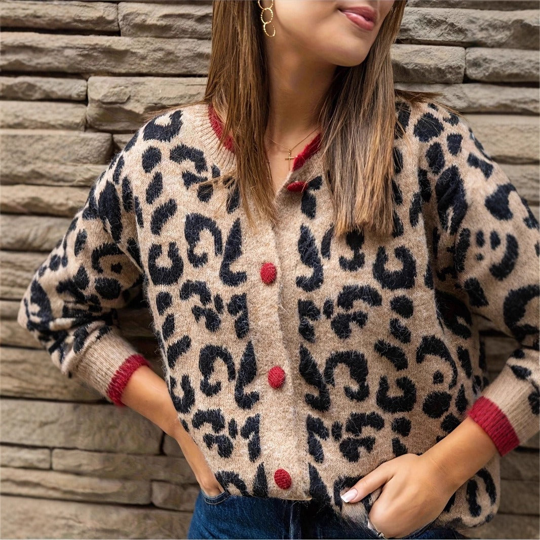 Cárdigan para mujer de punto estampado - Maelen