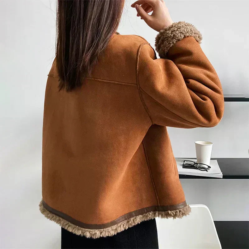 Chaqueta de ante con interior afelpado - Alvra
