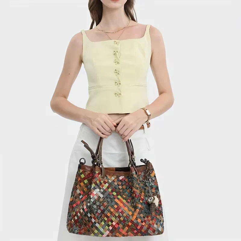 MEZTLI™ – Bolso Marina estilo patchwork